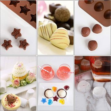 Juoungle Pralinenform Schokoladenbuchstaben und Zahlenformen Silikon Form Schokoladenformen