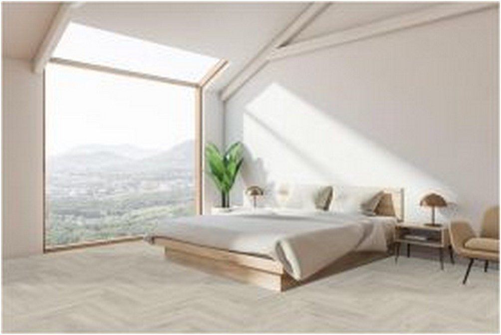 Stilewo Vinylboden Vinylboden 1 m2 Klick-Vinyl Eiche 2 in 1 inkl. Trittschalldämmung, Fußbodenheizung geeignet, extrem robuste Oberfläche, 2 in 1 Auswahl (1220mm für Breitdiele; 592mm für Fischgräte)