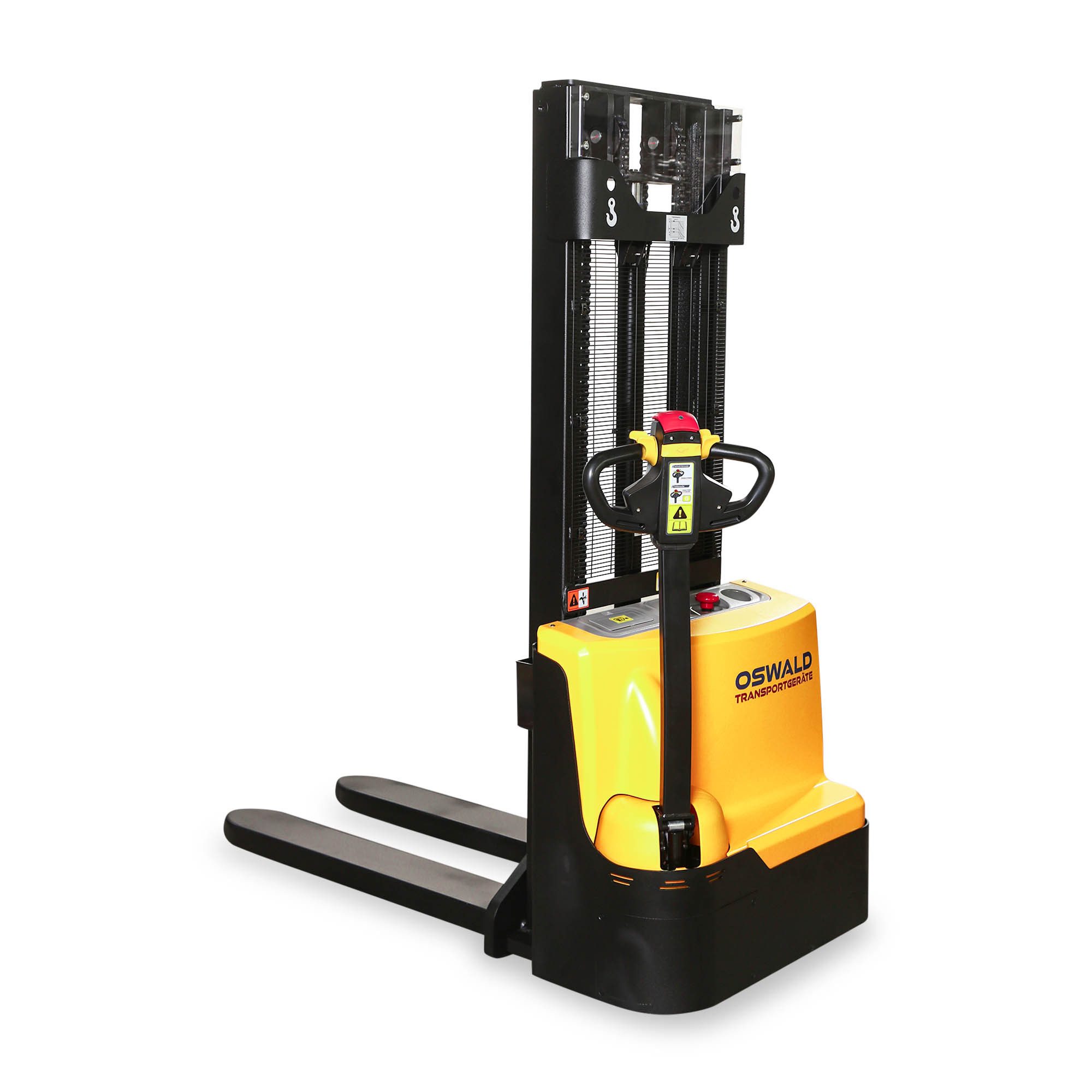 OSWALD Transportgeräte Gabelhubwagen Deichselstapler DS1535 1,5 t - 3,5 m Hubhöhe Elektrostapler