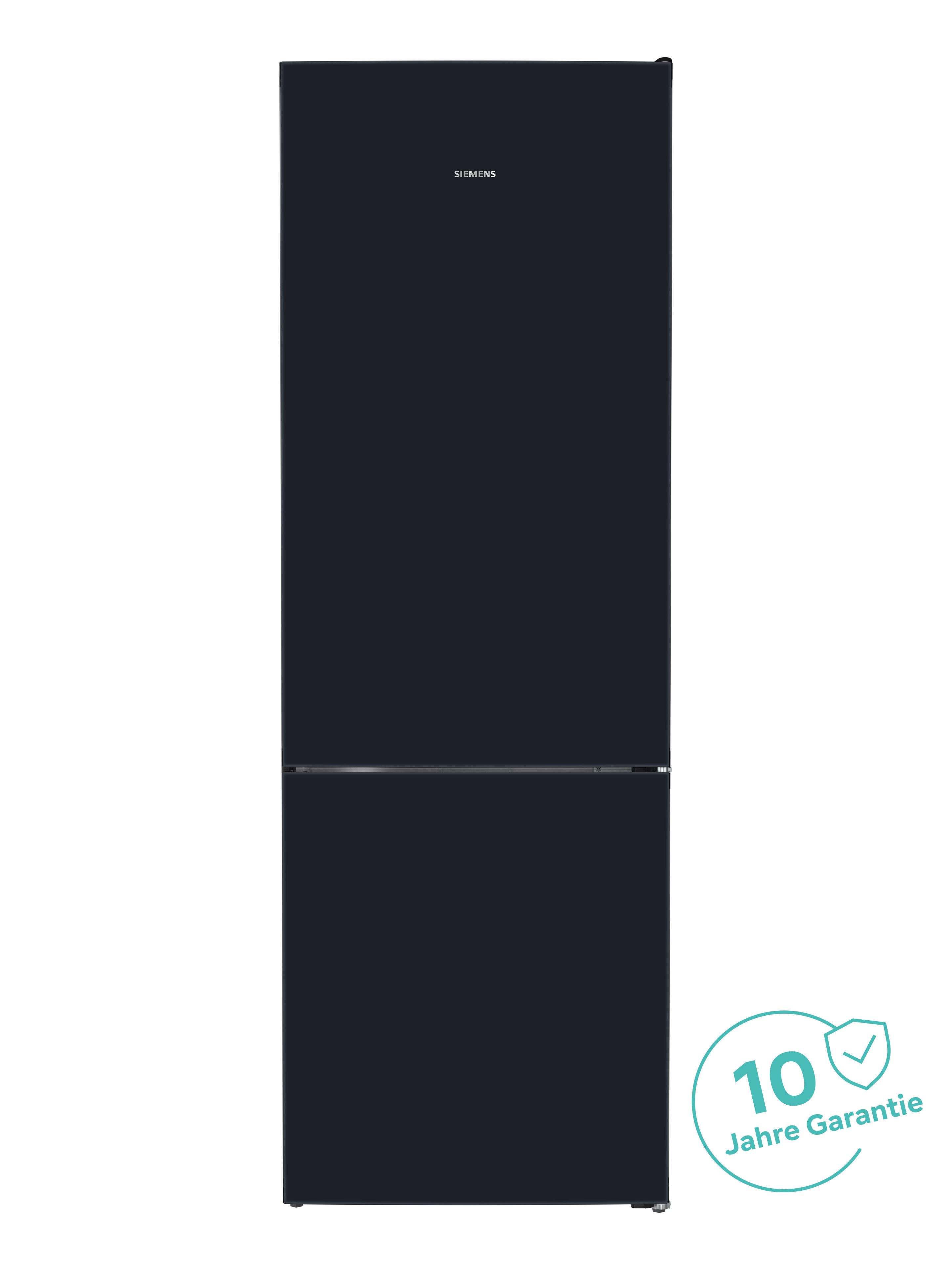 SIEMENS Kühl-/Gefrierkombination iQ700 KG49NSBBF, 203 cm hoch, 70 cm breit, Elegantes Design in mattem Schwarz und kein Abtauen dank Total noFrost
