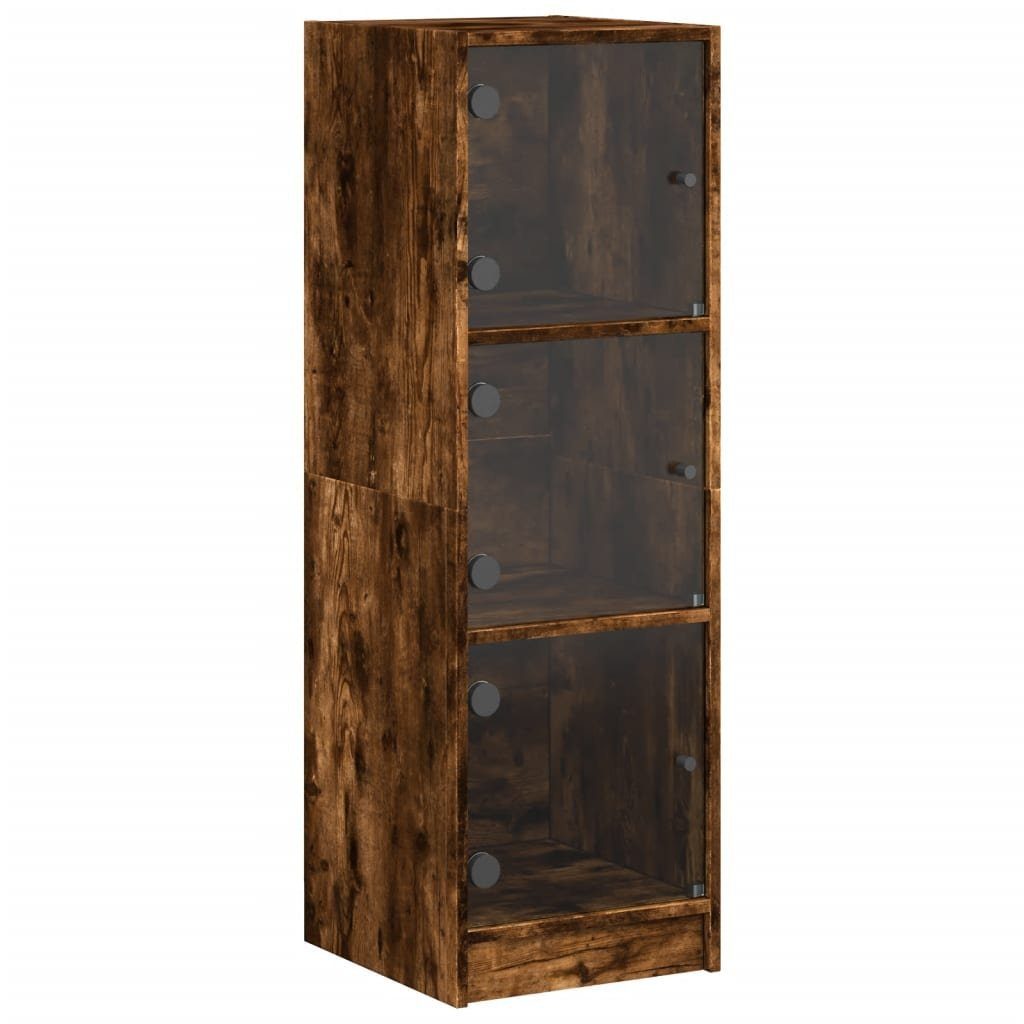vidaXL Highboard Highboard mit Glastüren Räuchereiche günstig online kaufen