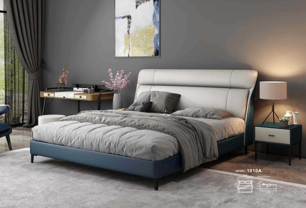 JVmoebel Bett, Luxus Hotel Betten Doppel Bett Design Holz Modern Möbel 180x200