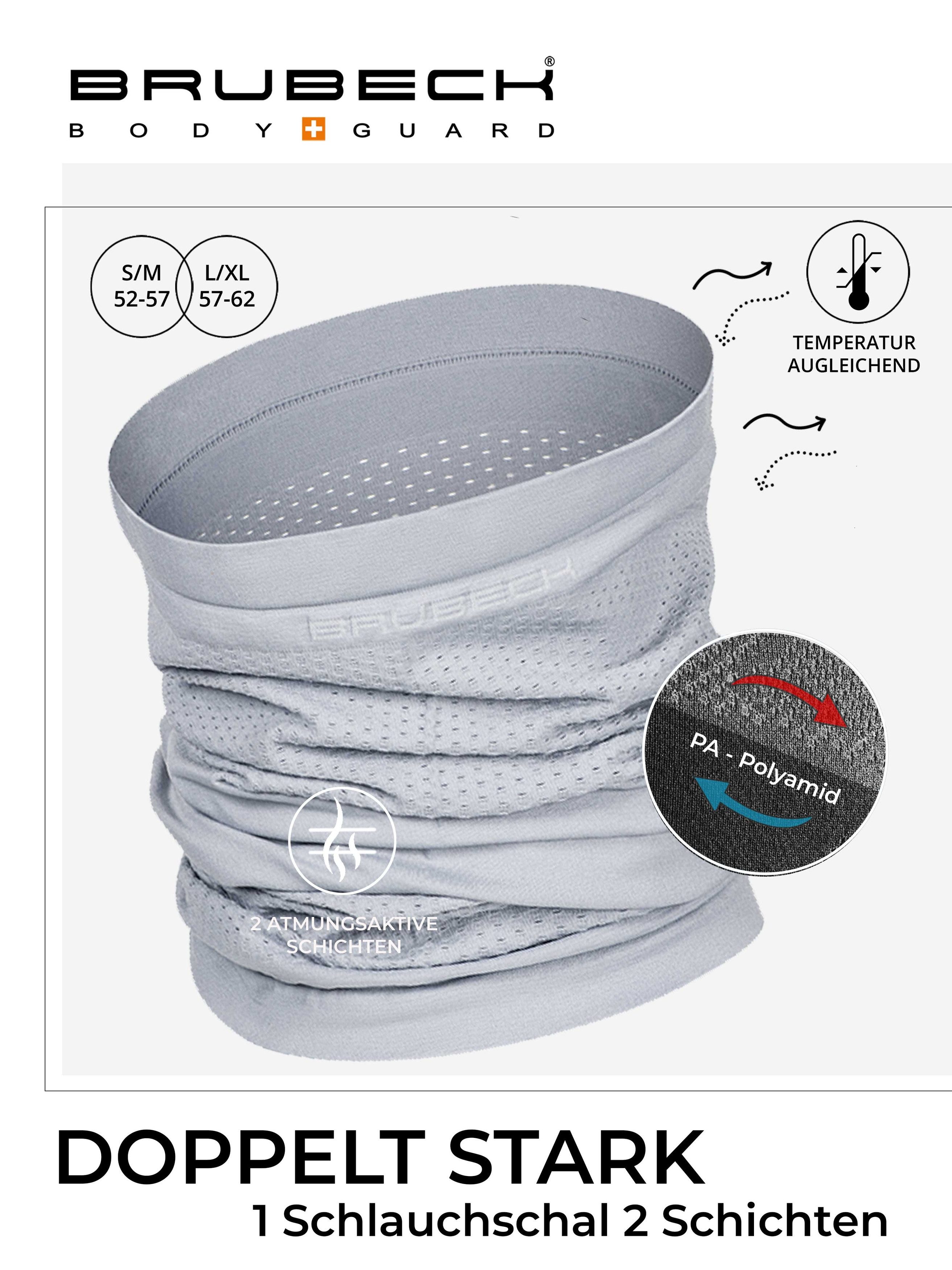 BRUBECK Loop R-Tube Schlauchtuch AIR-TUBE Damen Herren Atmungsaktiv KM10840, Halstuch Funktionstuch Schal Kopftuch Halswärmer Sturmhaube