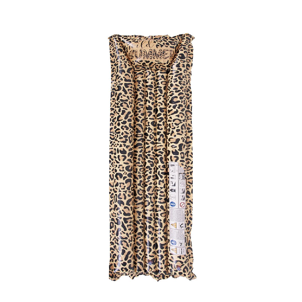 Happy People Luftmatratze Wild Summer Leoparden Design braun, Aufblasbar, Leoparden-Design, 2 Luftkammern