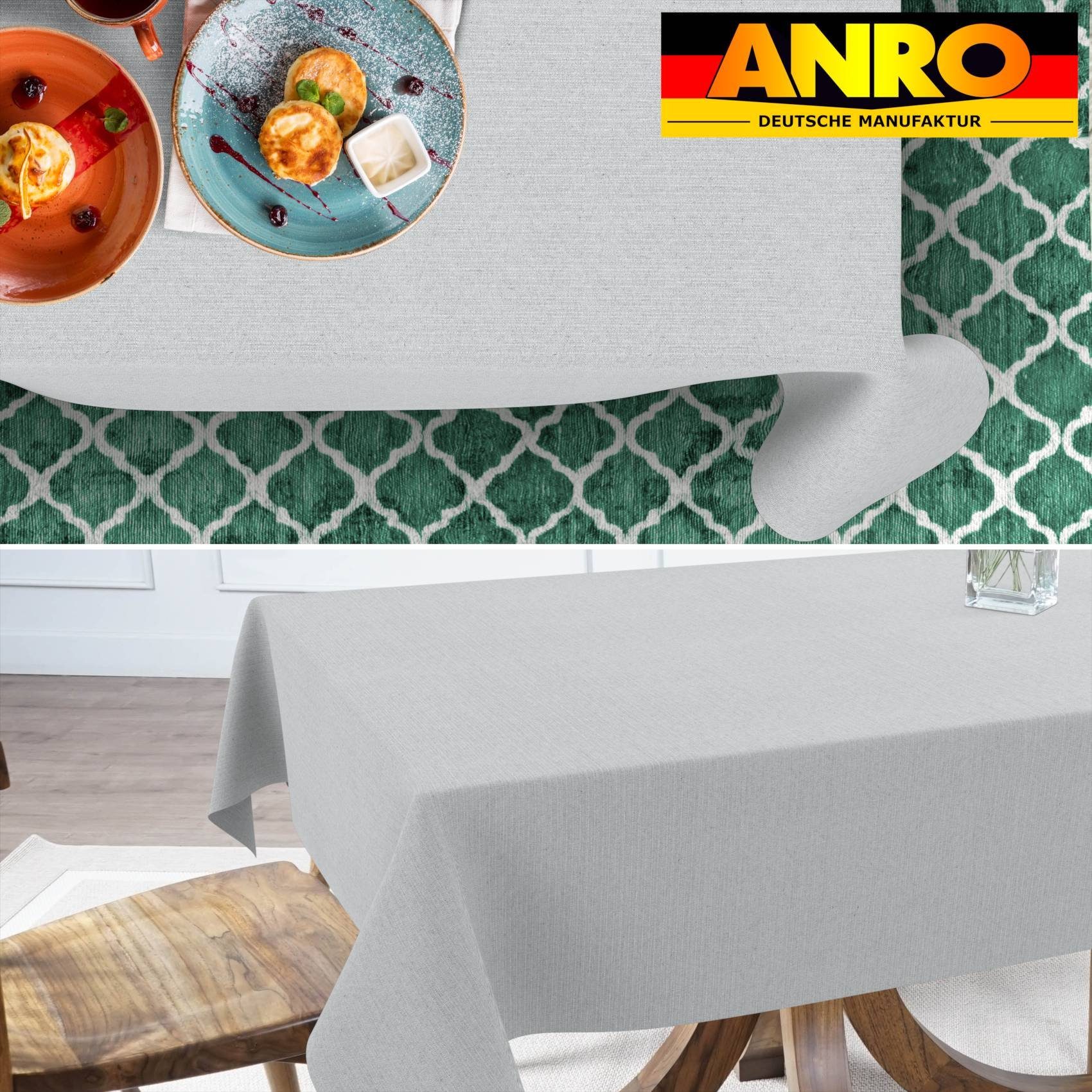 ANRO Tischdecke Premium Stoff-Tischtuch mit Beschichtung günstig online kaufen