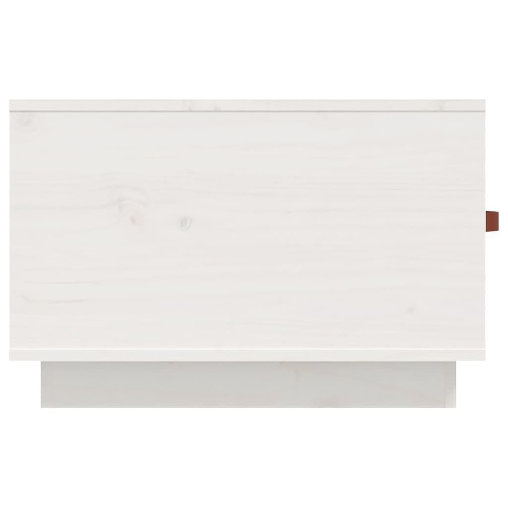 vidaXL Couchtisch Massivholz | cm Weiß Kiefer Weiß 60x53x35 (1-St) Weiß Couchtisch