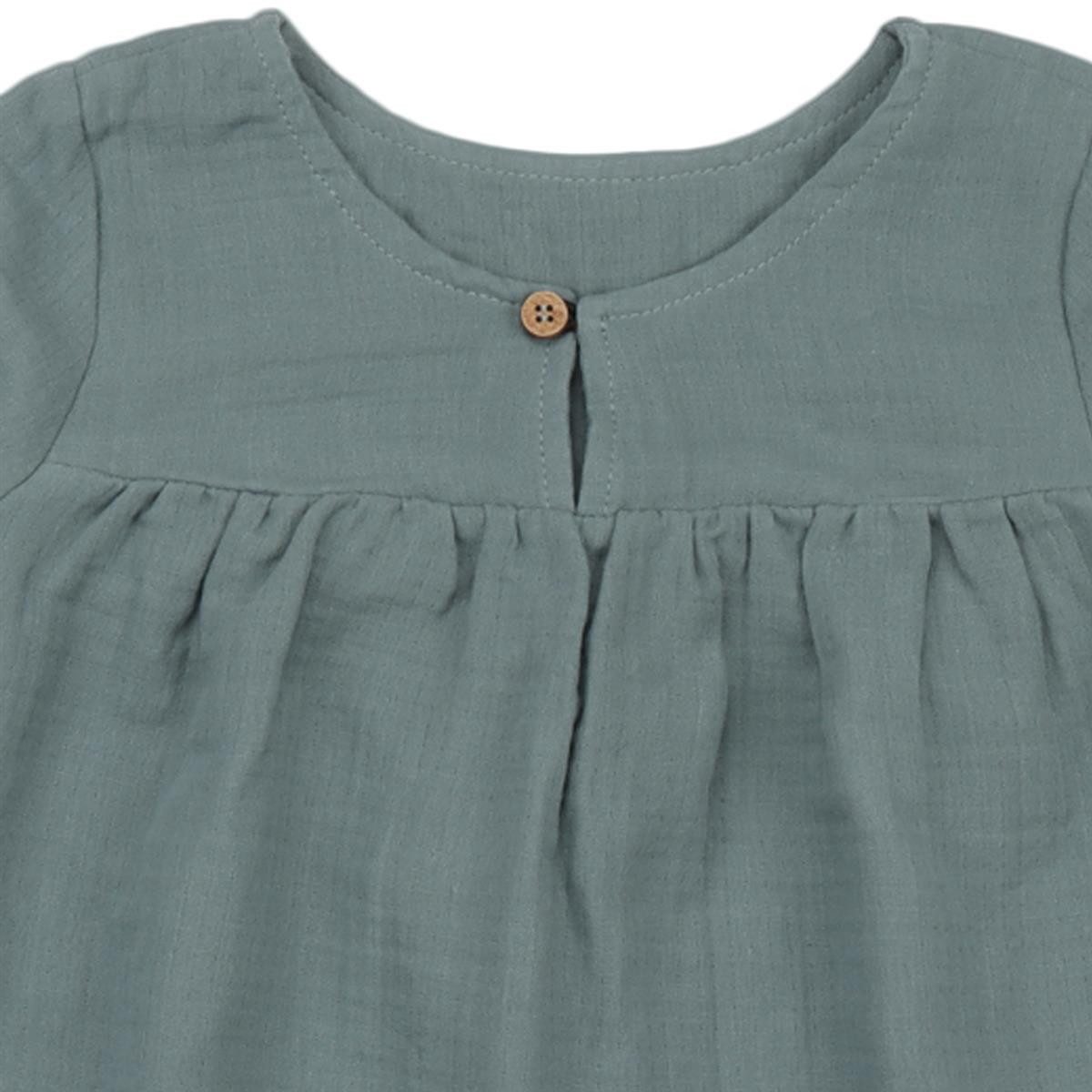 Walkiddy Blusenshirt Kinderbluse aus Bio-Baumwolle in sanftem Grün
