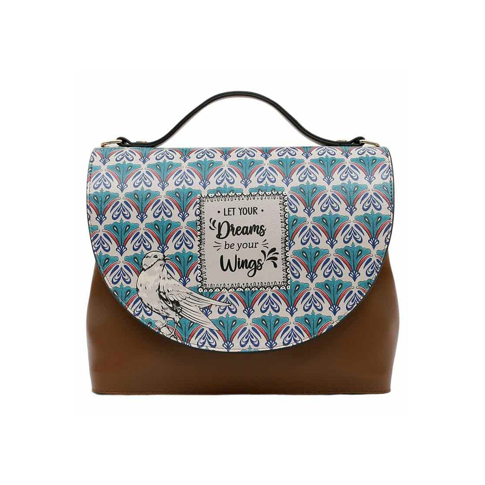 DOGO Henkeltasche Handy Bag Let Your Dreams Be Your Wings Damen Handtaschen, Vegan