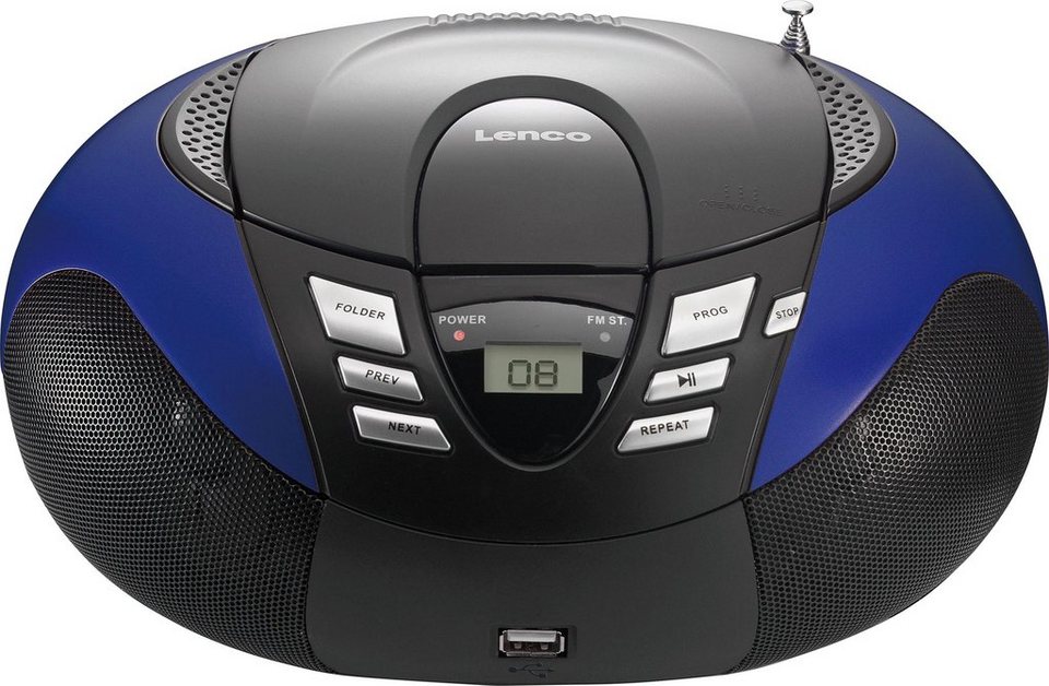 Portables Radio CD LED mit Player/USB Tragbares CD-Player/MP3 Radio mit CD-Radiorecorder, mit Display Lenco SCD-37