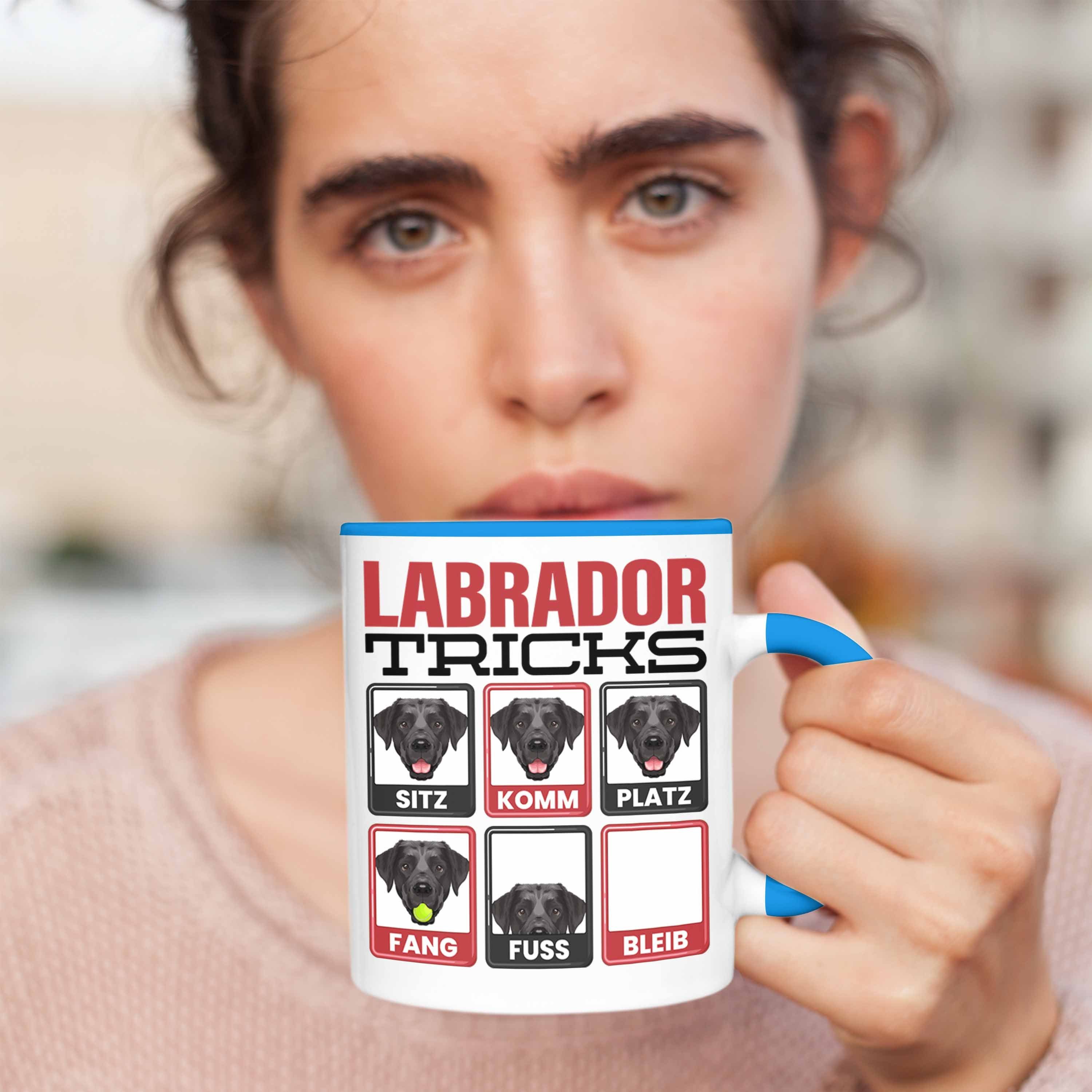 Trendation Tasse Geschenkidee Labrador Besitzer Spruch Lustiger Labrador Geschenk Tasse Blau