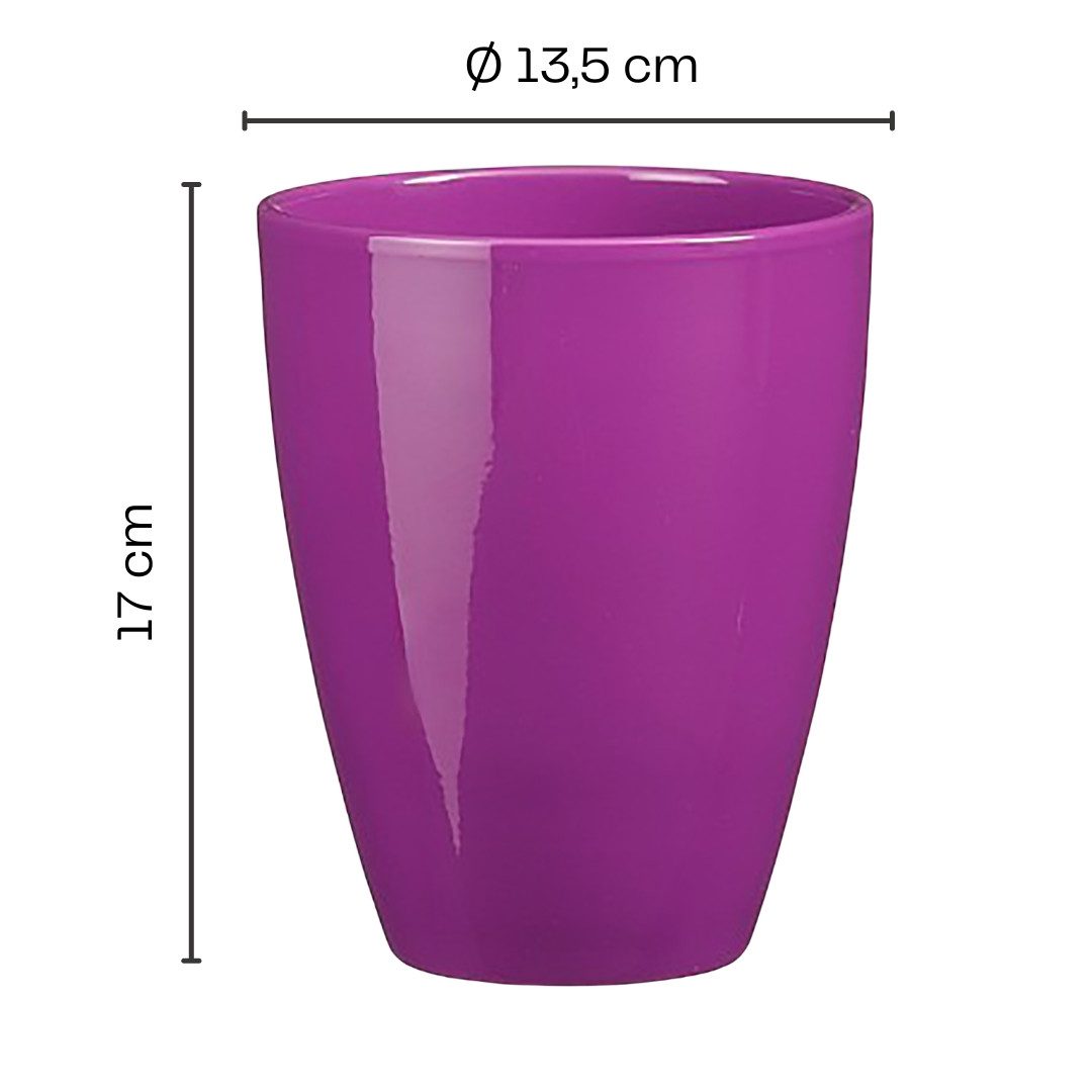 Annastore Übertopf 3 x Orchideentopf aus Keramik - Orchideenübertopf - Blumenübertopf, H 17 cm - Ø 13,5 cm