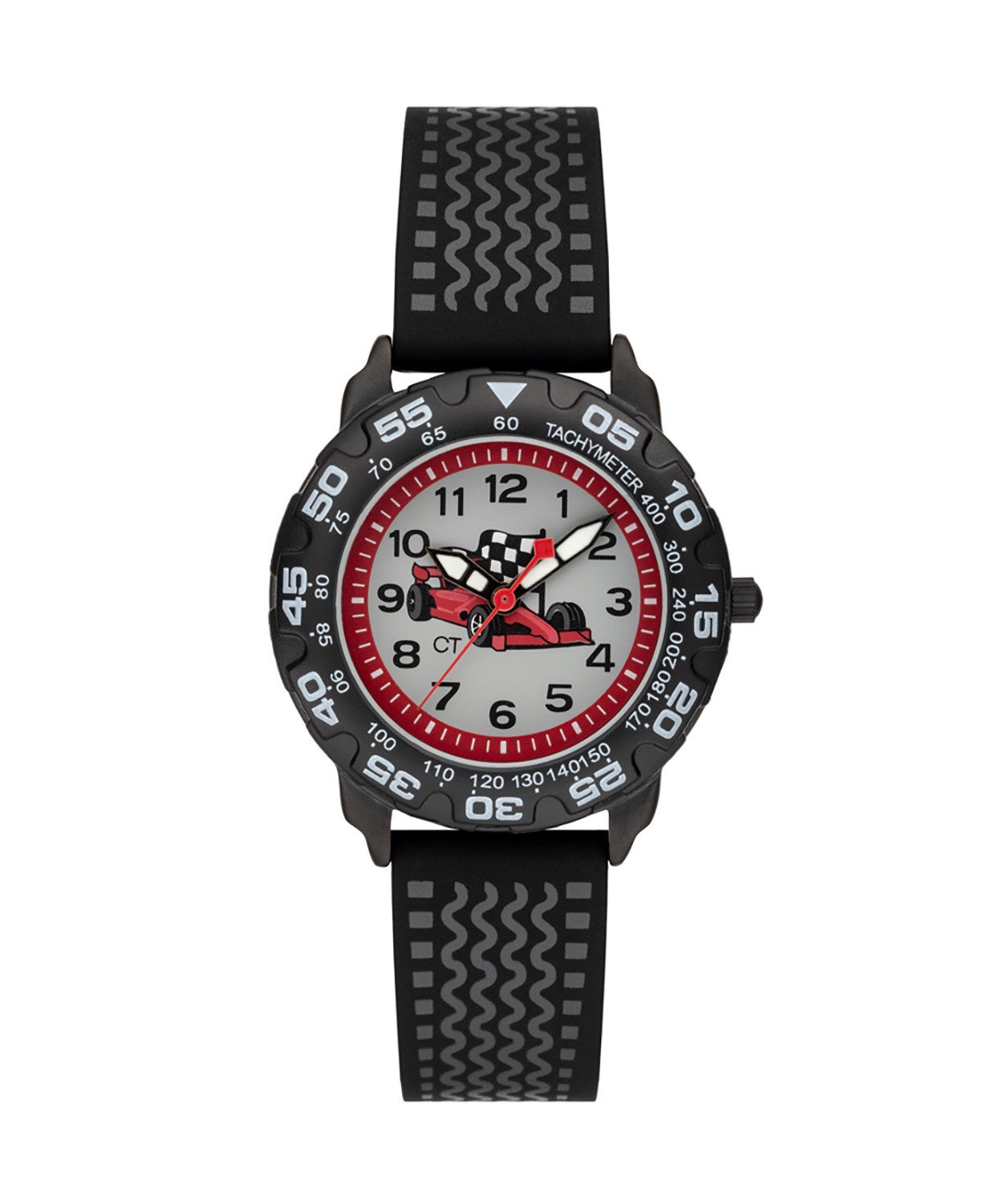 COOL TIME Quarzuhr The Cool Black Racer CT-0010-PQ, Armbanduhr, Silikonarmband, Kinderuhr, Junge, analog