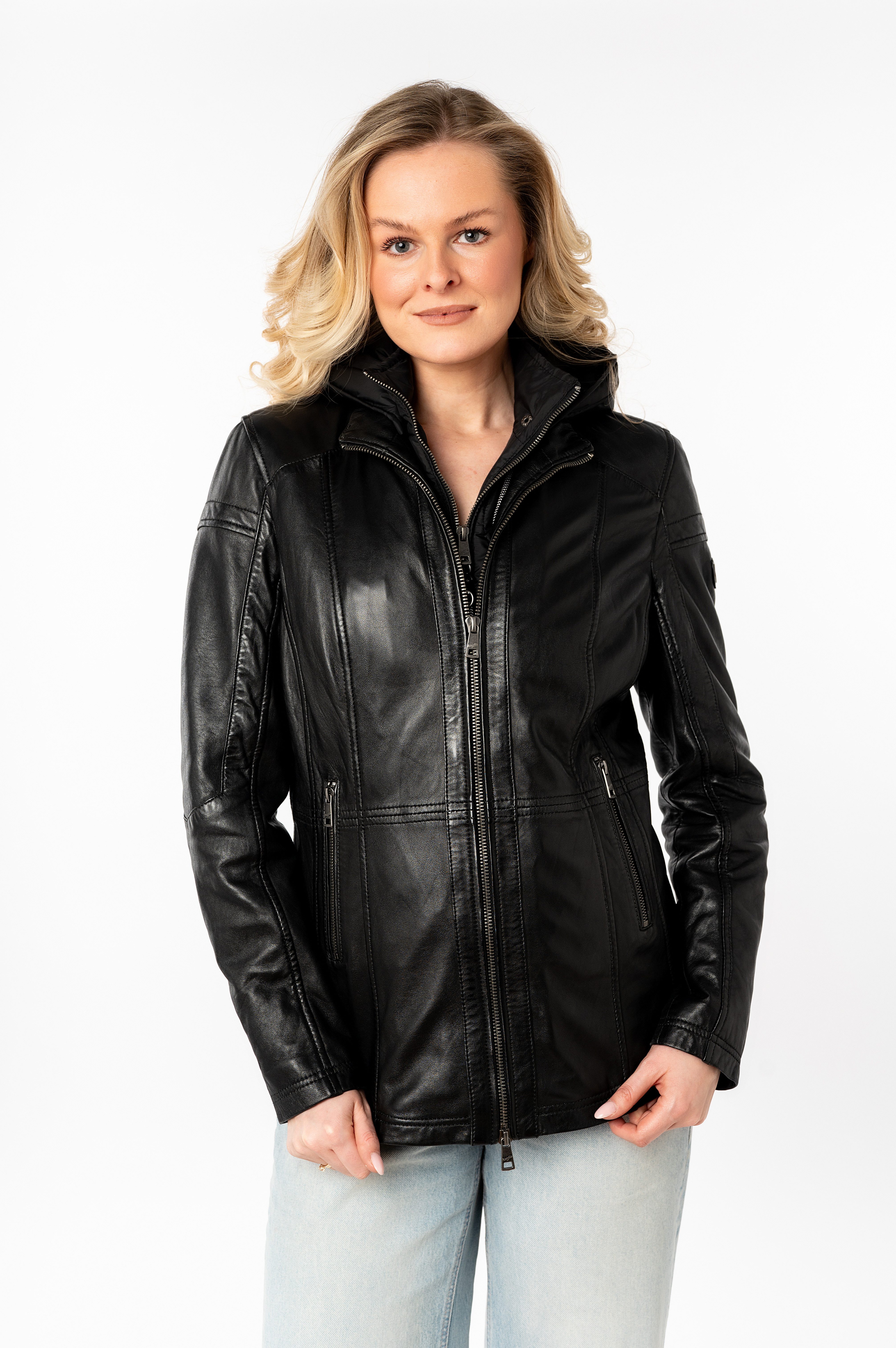 Mauritius Lederjacke MWTaja mit Stehkragen günstig online kaufen