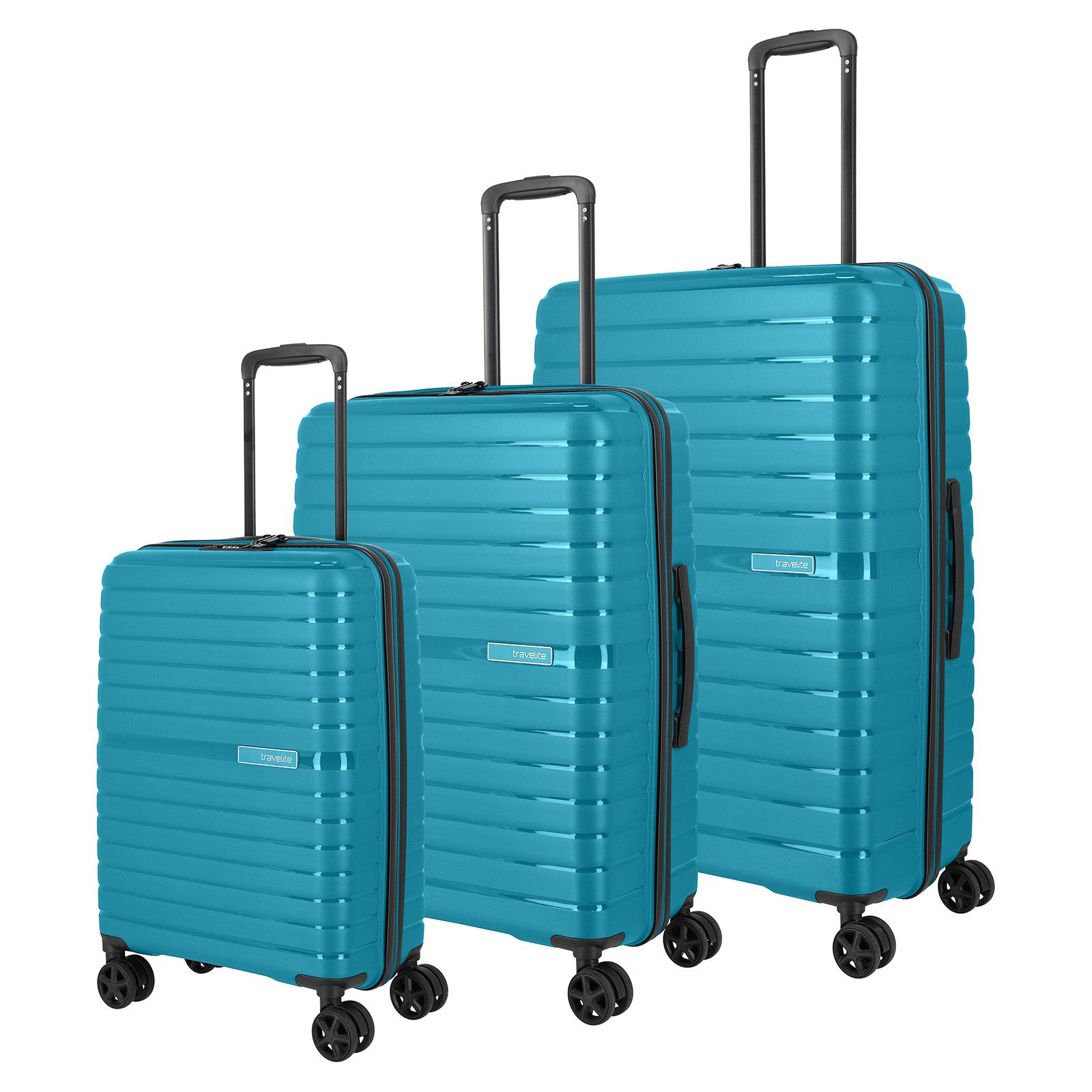 Trolley Trient 3er Set Polypropylen Hartschalen Trolley 4-Rollen Koffer L+M+S