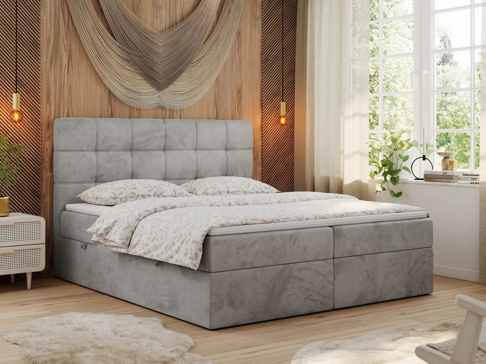 DB-Möbel Boxspringbett Juliet Bett mit Multipocket - Matratze H3 H4 und Topper mit Bettkasten