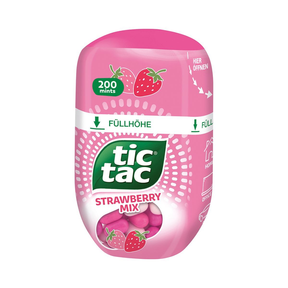 tic tac Süßigkeit, Tic Tac Strawberry Mix Big Pack Erdbeere Zitrone Minze Mix 98g