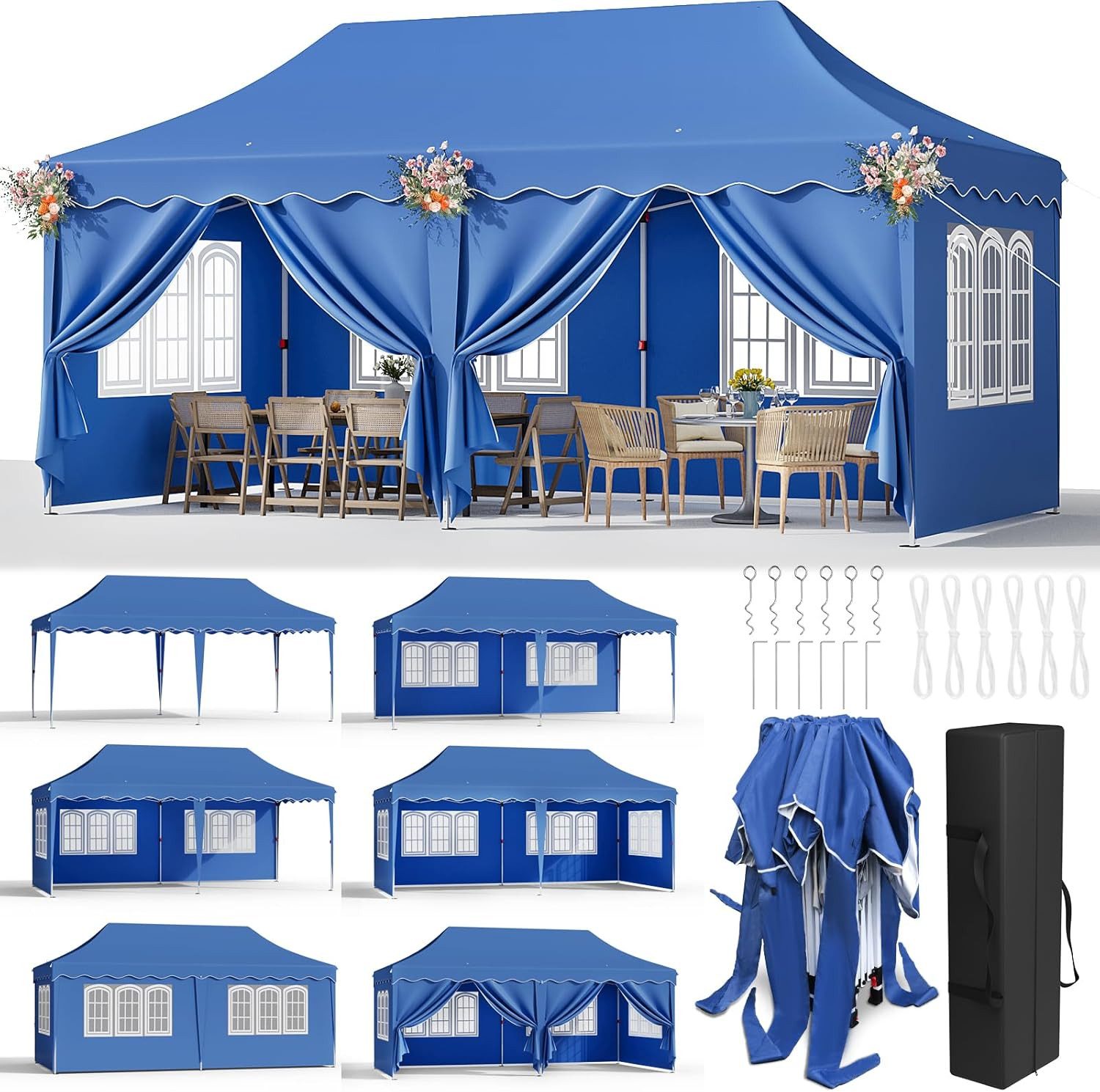 TLGREEN Faltpavillon 3x6 Pavillon Wasserdicht Stabil, günstig online kaufen