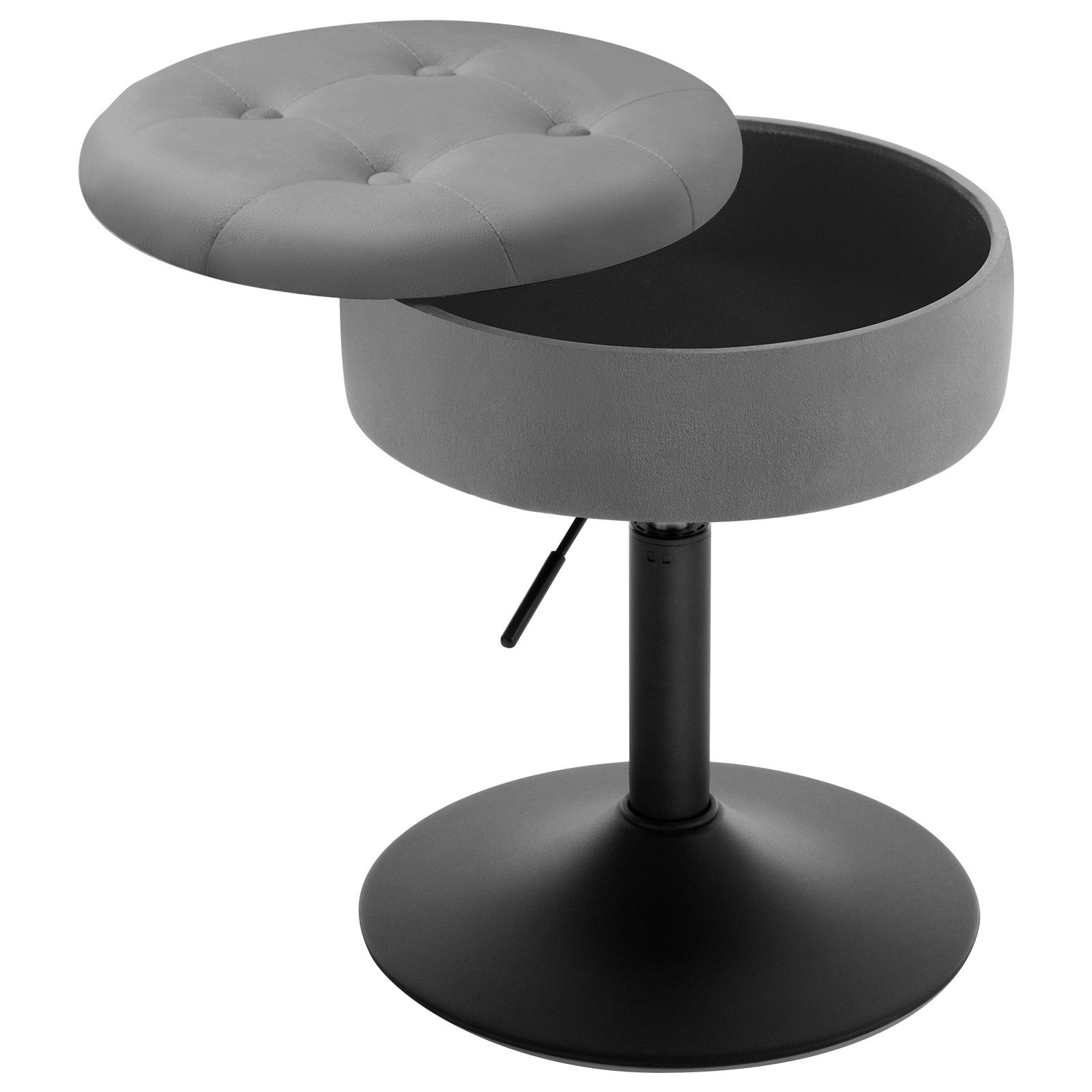 Woltu Drehhocker (1 St), Barhocker mit Stauraum drehbar höhenverstellbar