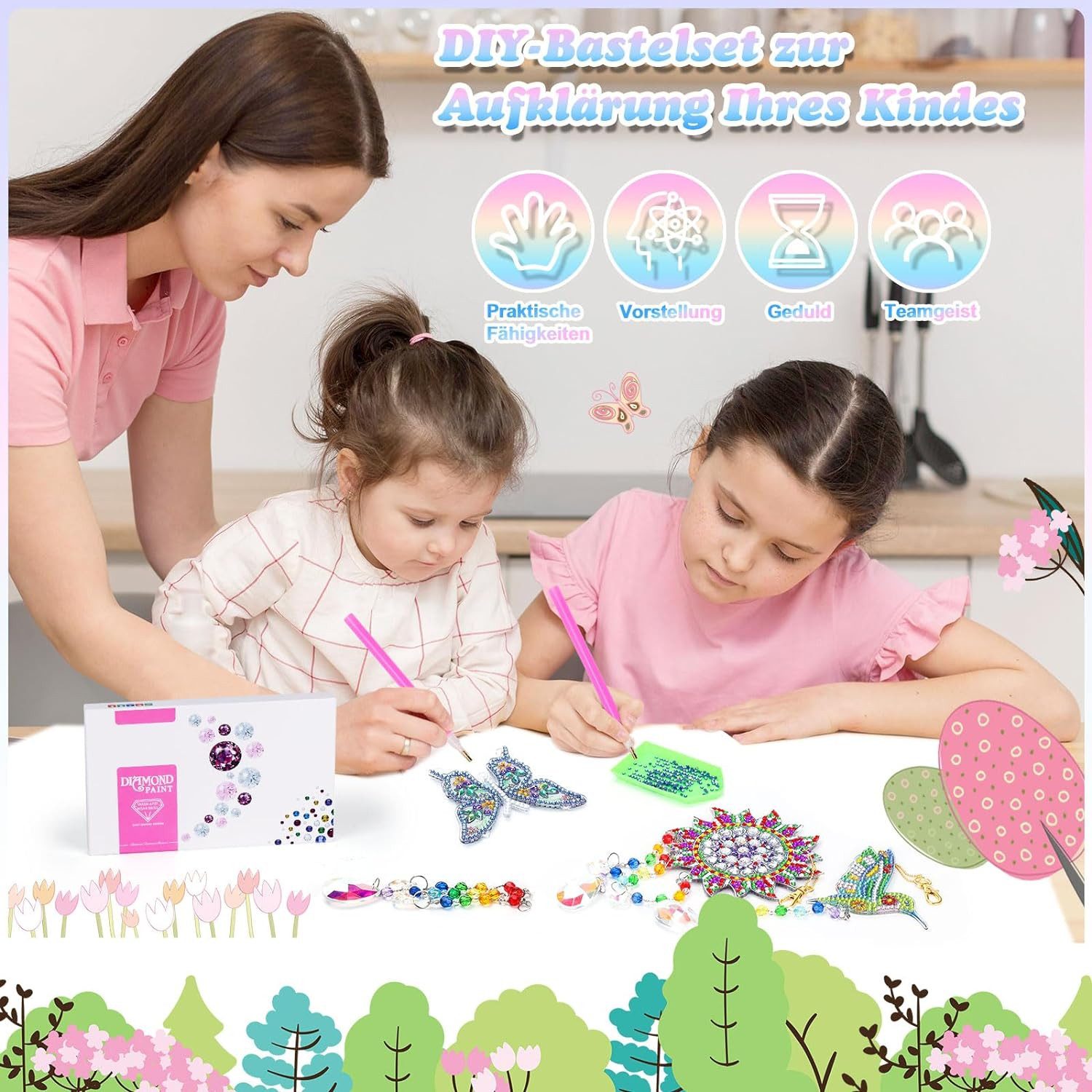 GOLDEN Gemälde Bastelset Kinder Geschenkideen Spielzeug Diamant Painting