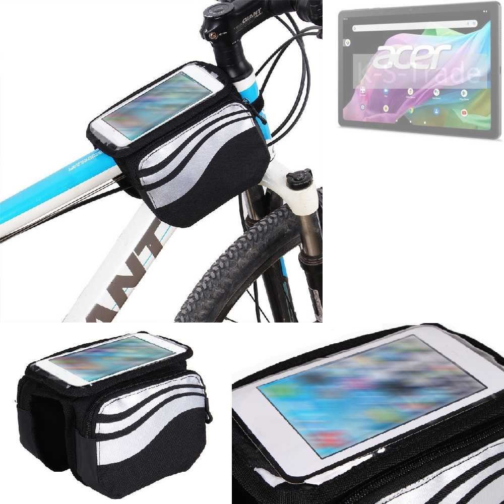 K-S-Trade Handyhülle für Acer Iconia Tab P10, Rahmentasche Fahrrad-Halterung Rahmenhalterung Fahrrad