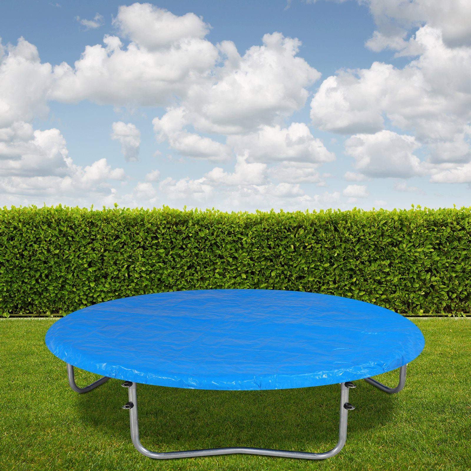 monzana Trampolin-Abdeckplane, Trampolin Abdeckung Ø 183 cm blau reißfest UV-beständig