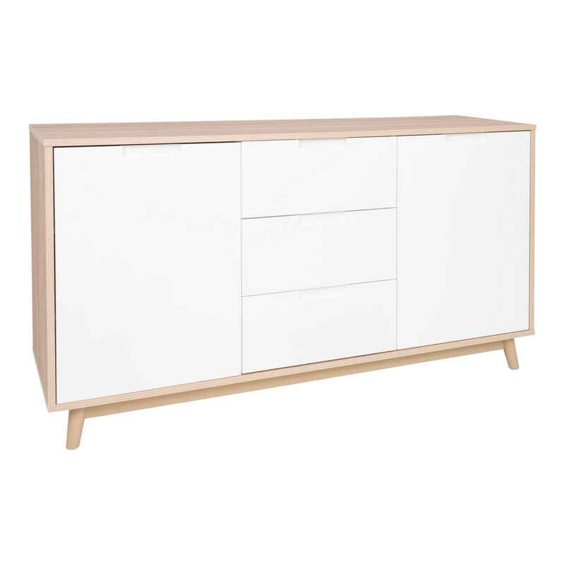 freiraum Sideboard Copenhagen, in Weiss, MDF - 150x86x45cm (BxHxT)