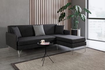 JVmoebel Ecksofa Schwarzes Designer Luxuriöses Polster L-Form Sofa Robuste Eckcouch, 1 Teile, Made in Europa