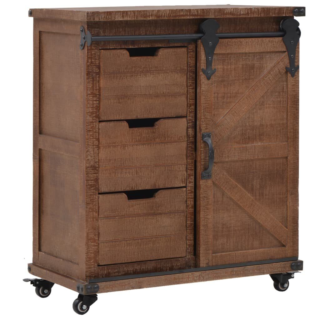 vidaXL Fächerschrank Sideboard Massivholz Tanne 64x33,5x75 cm Braun (1-St) | Alle Schränke