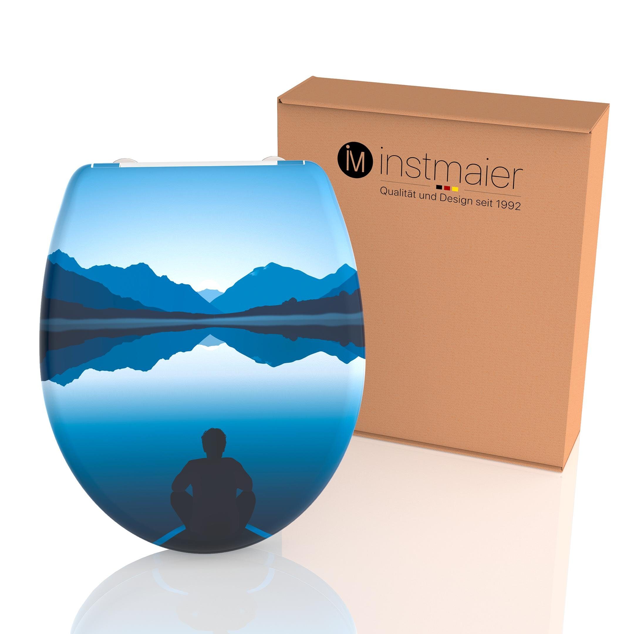 instmaier WC-Sitz Toilettendeckel mit Motiv, Bergsee / Blau, Hochwertiger D günstig online kaufen