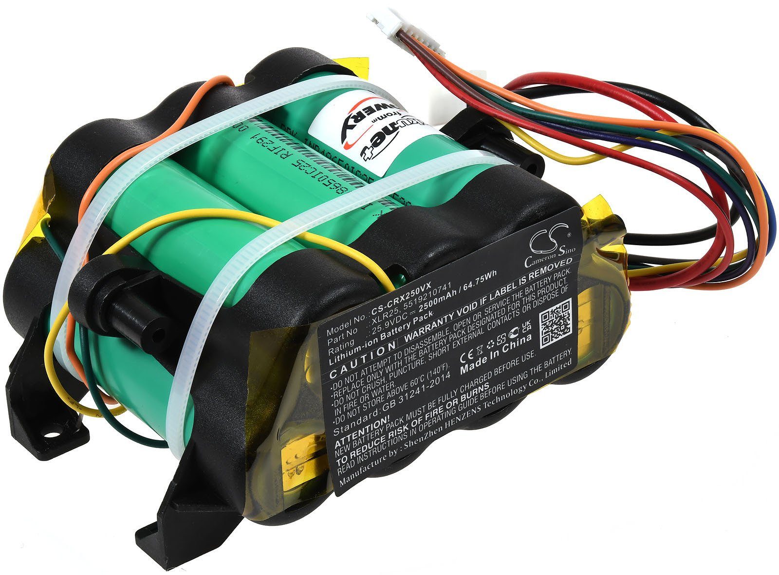 Powery Akku für De Longhi Typ 5519210741 Staubsauger-Akku 2500 mAh (25.9 V)