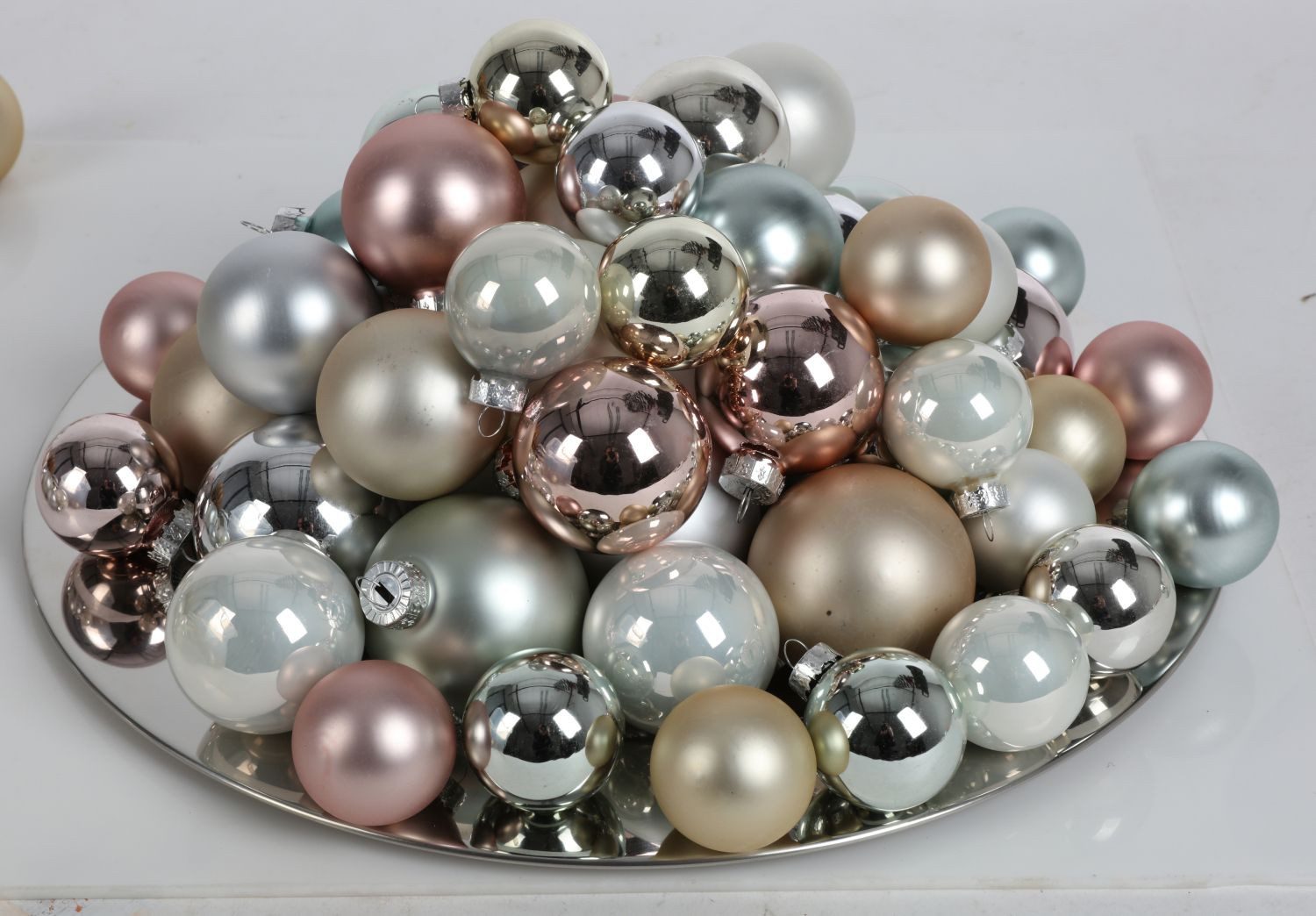 BURI Weihnachtsbaumkugel Glas-Weihnachtskugel-Set 72tlg + Box Weihnachtsbaumkugeln Deko (73 St)