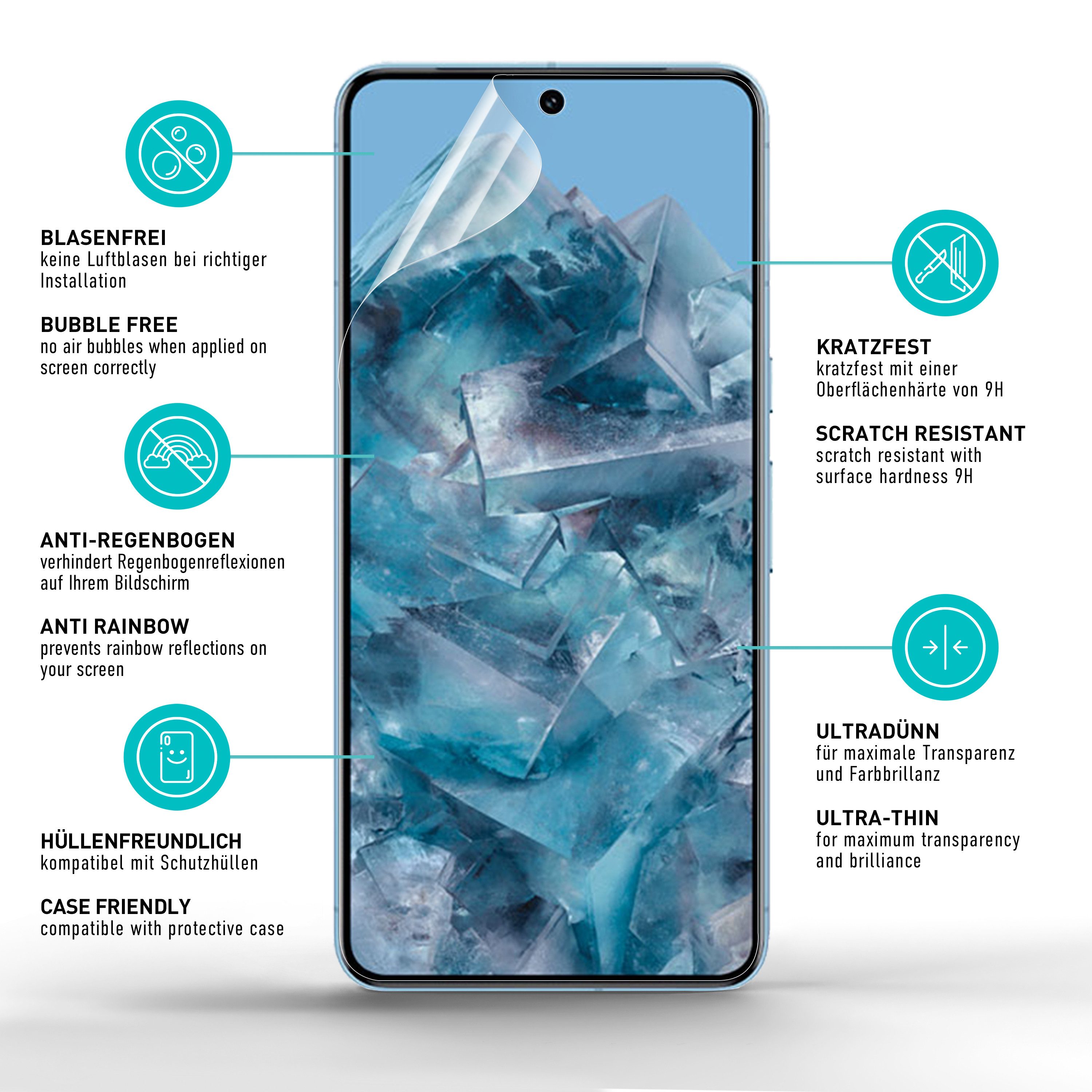 smartect Displayschutzfolie TPU Schutzfolie 2 + 2 Stück für Google Pixel 8 Pro (Display + Kamera) für Google Pixel 8 Pro, Set, 2 Stück, Ultra-klar, Kratzfest, B – Bild 5 von 5