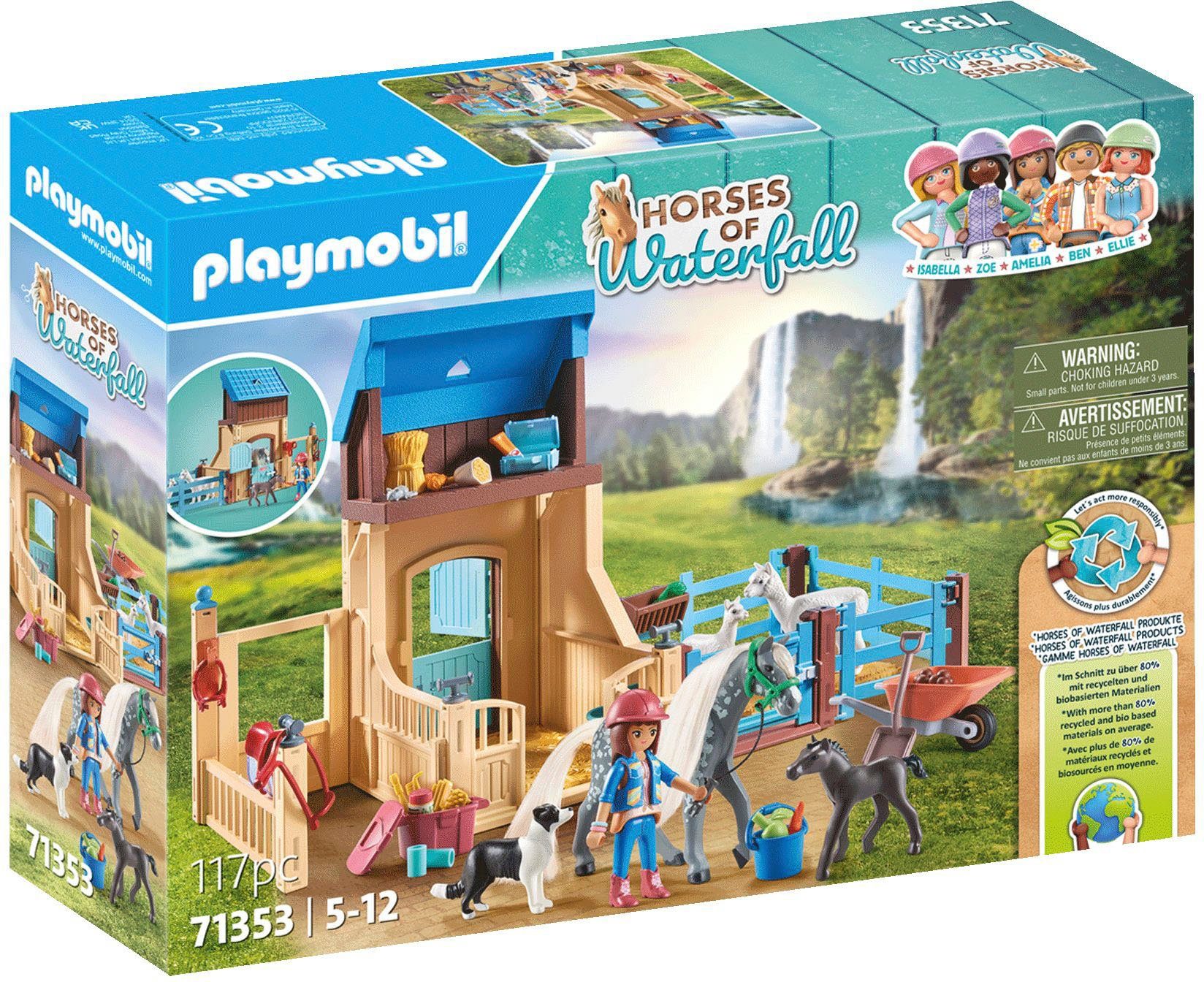 Playmobil® Konstruktions-Spielset Amelia & Whisper mit Pferdebox (71353), Horses of Waterfall, (117 St), teilweise aus recyceltem Material