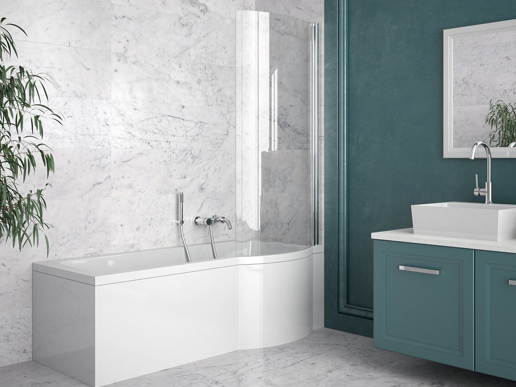 KOLMAN Badewanne Rechteck Inspiro 170x70, (Links/Rechts), Ablaufgarnitur & Füße GRATIS