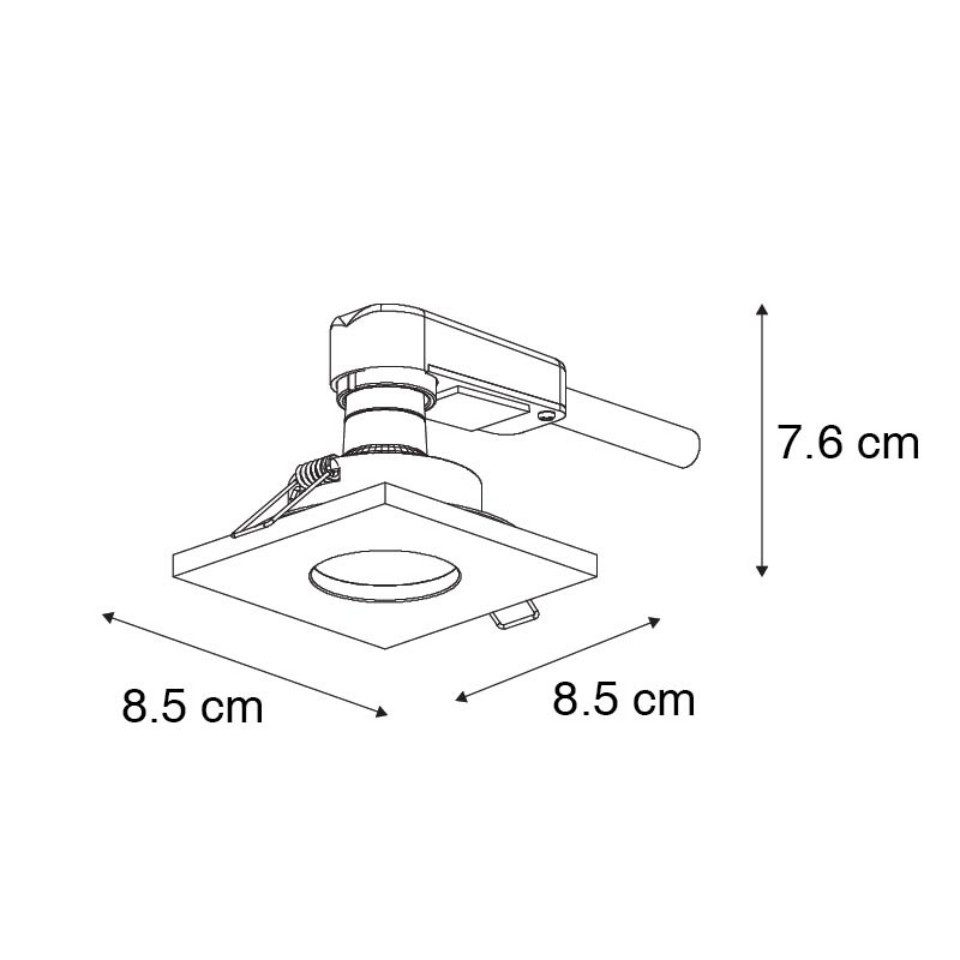 Qazqa LED Einbaustrahler 102825, ohne Leuchtmittel, Warmweiß
