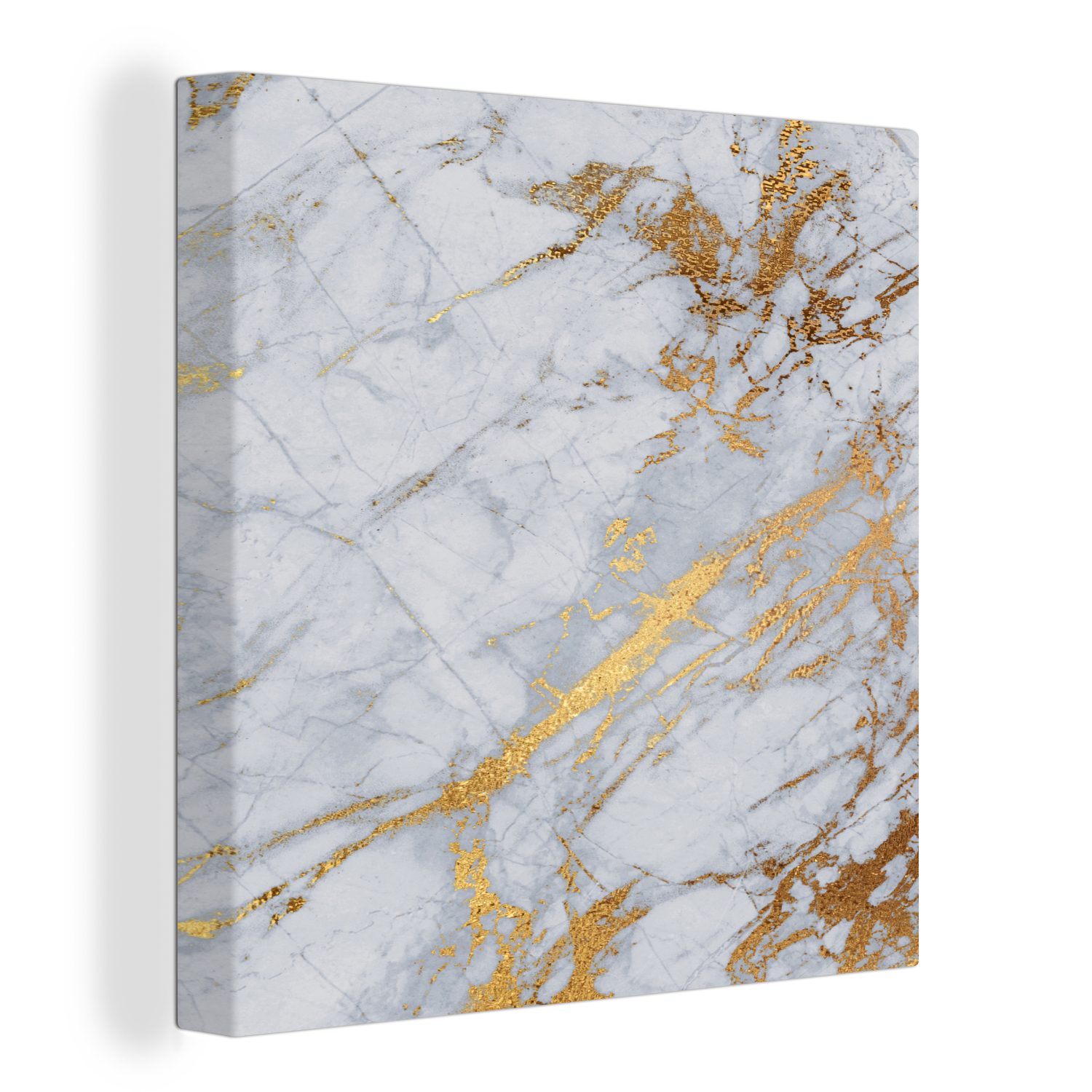 OneMillionCanvasses® Leinwandbild Marmor - Grau St), - Schlafzimmer für Leinwand Gold, Wohnzimmer Bilder (1