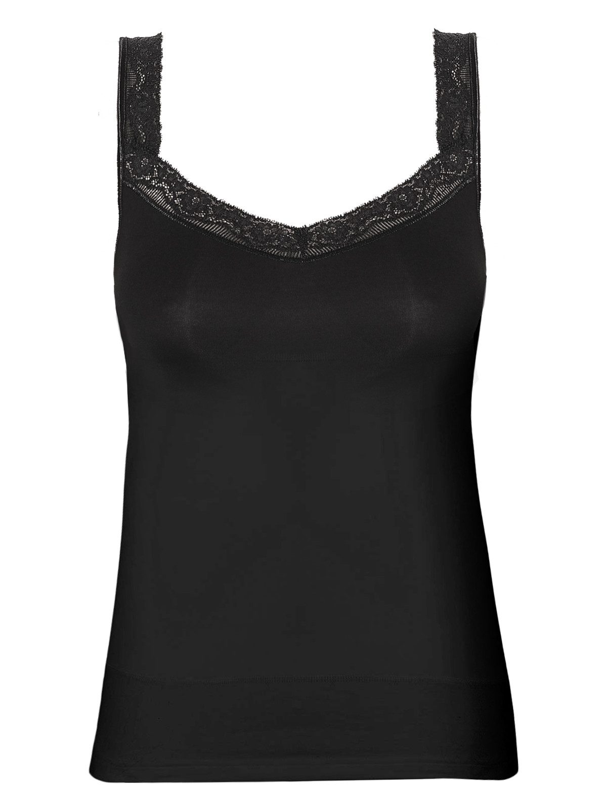 Pompadour Achseltop 3er Pack Damen Achseltop Lacy-Peak (Packung, 3-St)