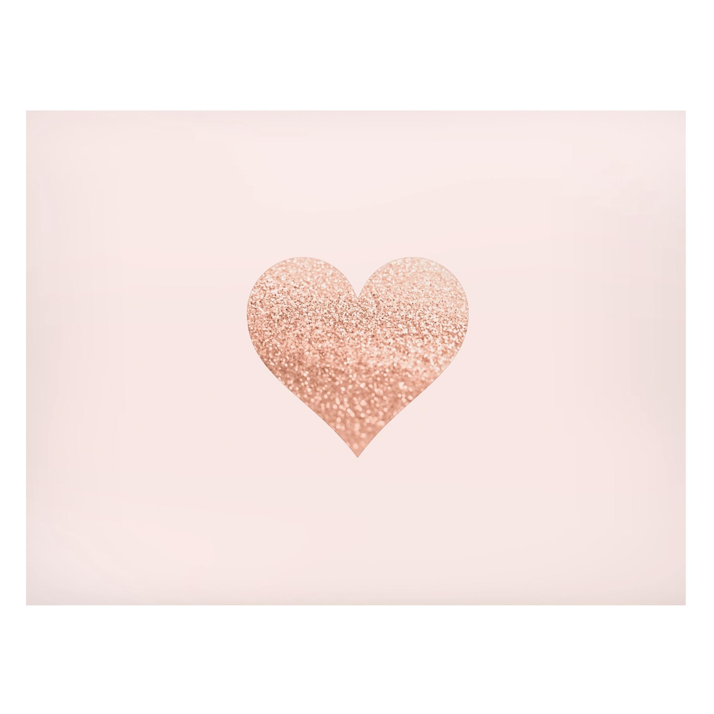 Bilderdepot24 Magnettafel Küche rosa Glitzerndes Herz, günstig online kaufen