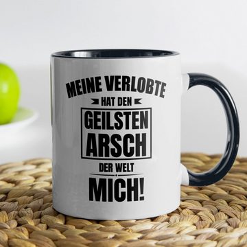 22Feels Tasse Verlobter Geschenk Männer Verlobung Bekannt Geben Für Ihn Spruch, Keramik, Made in Germany, Spülmaschinenfest, Zweifarbig