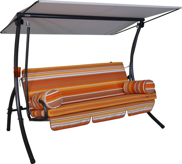 ANGERER FREIZEITMÖBEL Hollywoodschaukel Cadiz, 3-Sitzer, orange