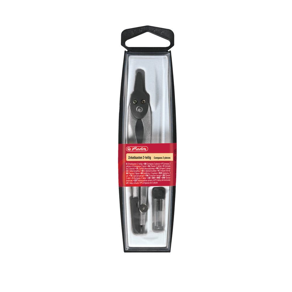 Herlitz Zirkel herlitz Zirkelkasten schwarz 2 teilig