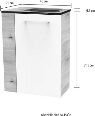 FACKELMANN Waschtisch SBC (Set, 2-St), bestehend aus Becken und Unterbau, Breite ca. 45 cm