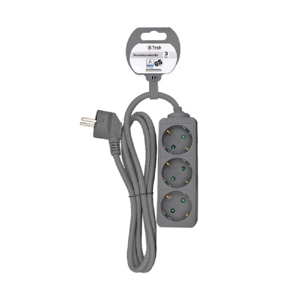 Bahama Warenvertriebs GmbH 35963 Steckdosenleiste 3-fach (3 Steckplätze, Kompakte Bauform, Überlastschutz, Kindersicherung, Kabellänge 1.4 m), Dauerstrom ohne S – Bild 2 von 2