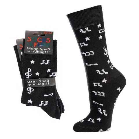 Socks 4 Fun Freizeitsocken Musik Socken (2-Paar)