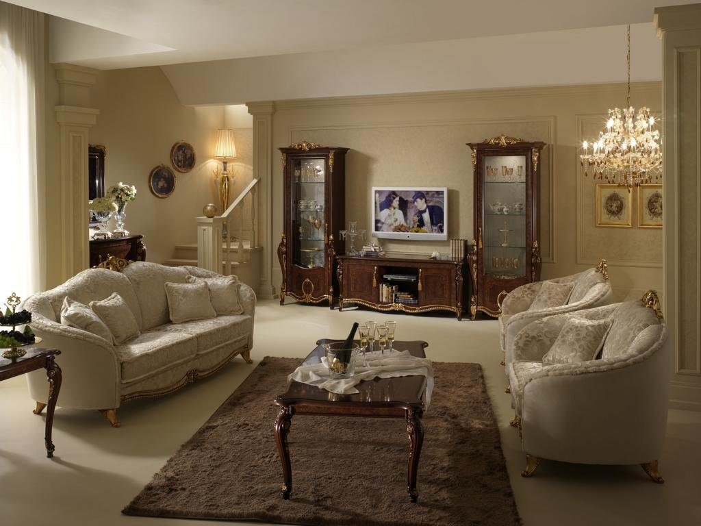 JVmoebel Wohnzimmer-Set Sofagarnitur 3+3 Sitzer Polster Garnitur Stoff Couch Couchen arredoclassic Sofas