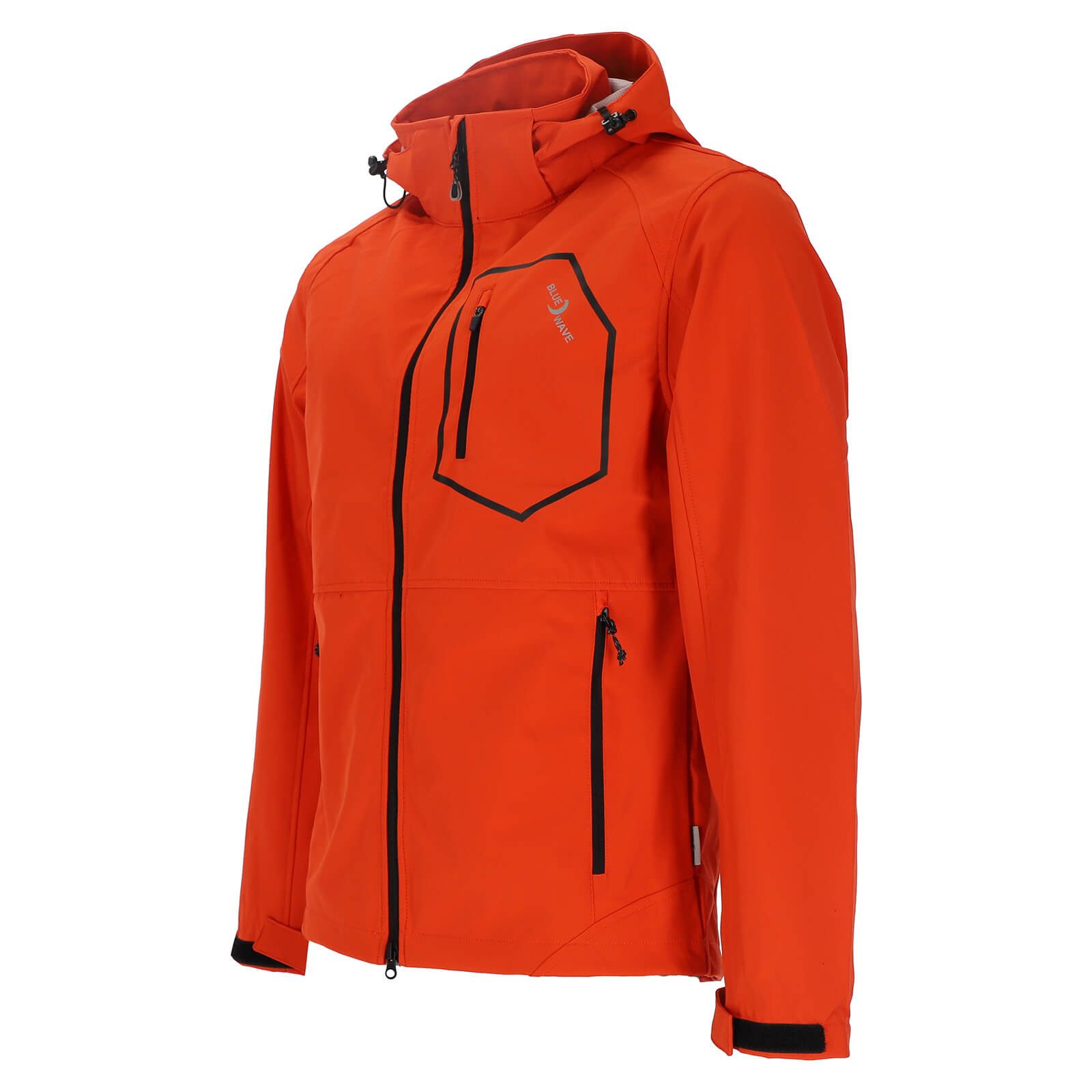 Blue Wave Softshelljacke Louis Herren Jacke Louis mit verstellbarer Kapuze - winddicht & atmungsaktiv