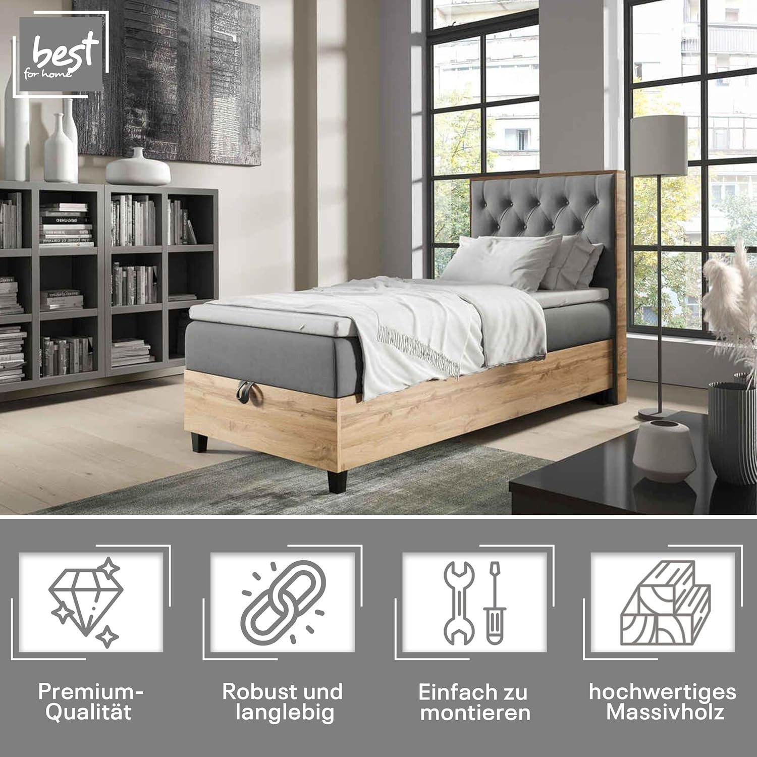 Best for Home Boxspringbett mit Bettkasten günstig online kaufen