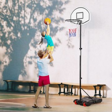 Yaheetech Basketballständer, Basketballkorb mit Ständer Tragbar Korbanlage