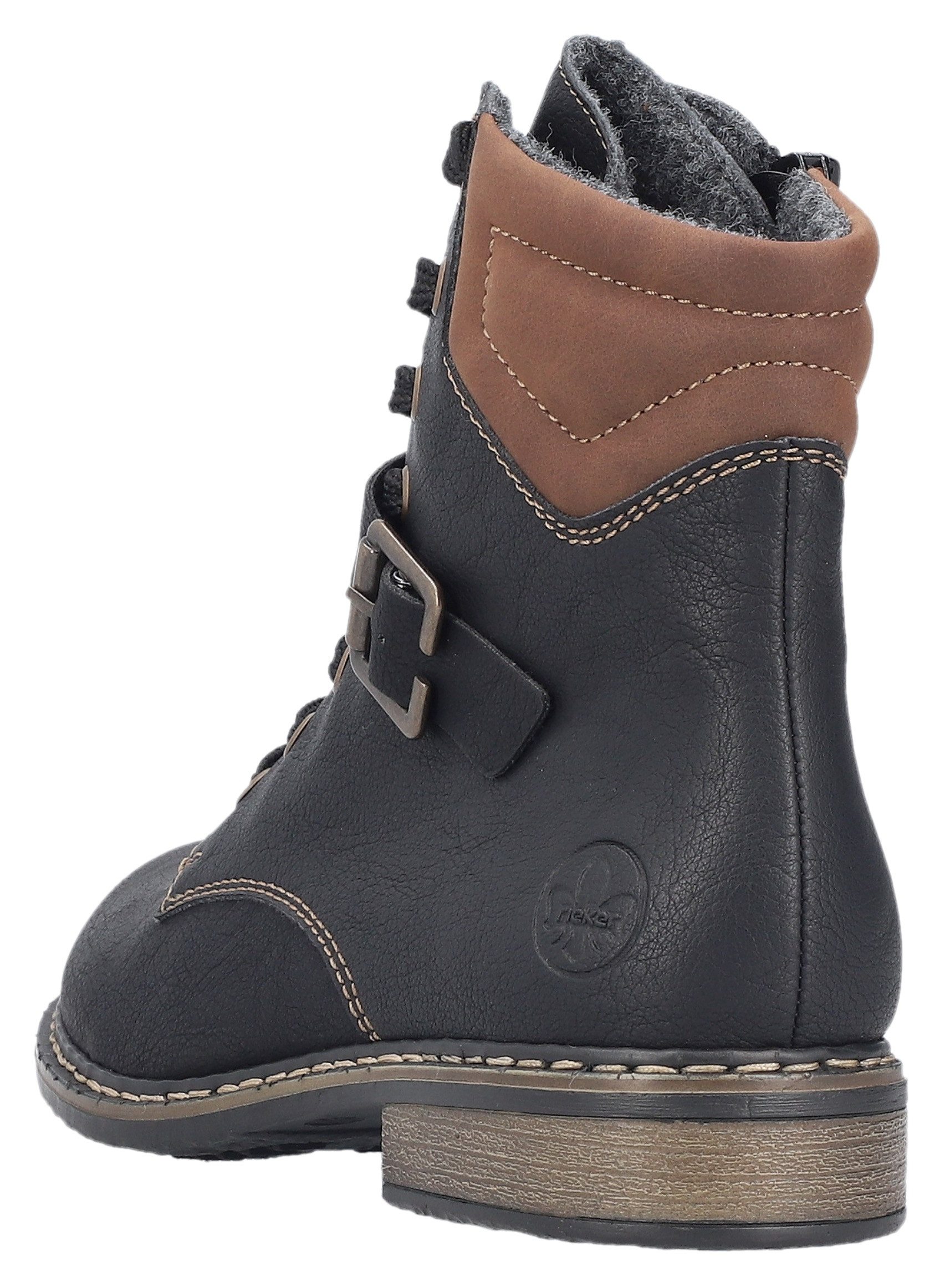 Rieker Schnürstiefelette Schnürboots, Stiefelette, Blockabsatz, mit gepolst günstig online kaufen