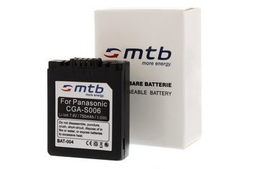 mtb more energy [BAT-004 - Li-Ion] Kamera-Akku kompatibel mit Akku-Typ Panasonic CGA-S006 750 mAh (7,4 V), passend für: Panasonic Lumix DMC-FZ7, FZ8, FZ18, FZ28, FZ30, FZ35, FZ38, FZ50…